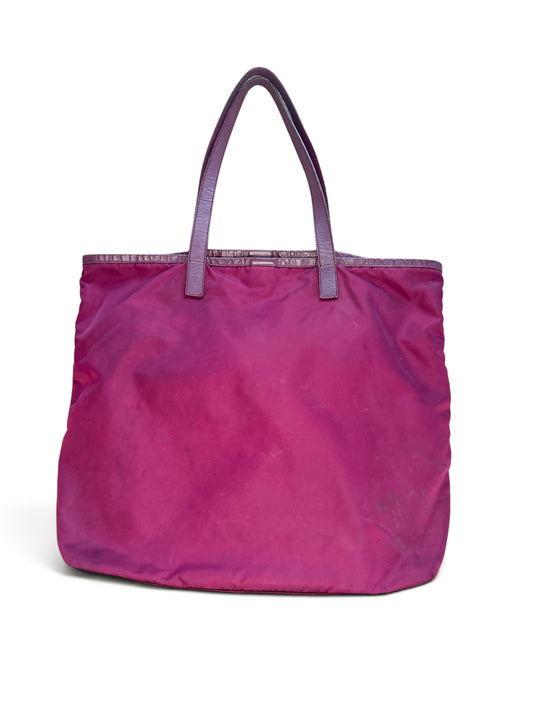 Prada Burgundy Nylon Tote
