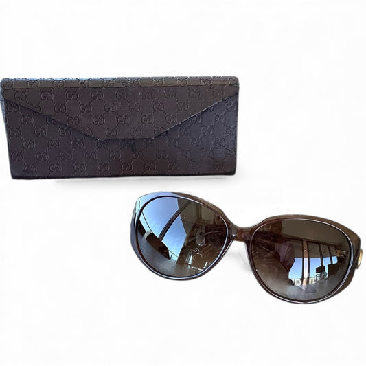 Gucci Oversized Brown Gradient Sunglasses