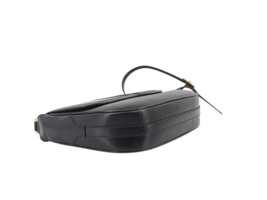 Gucci Interlocking Leather Shoulder Bag – Black