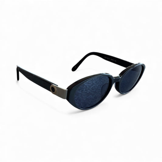 Celine Oval Sunglasses – Black with Blue Lenses