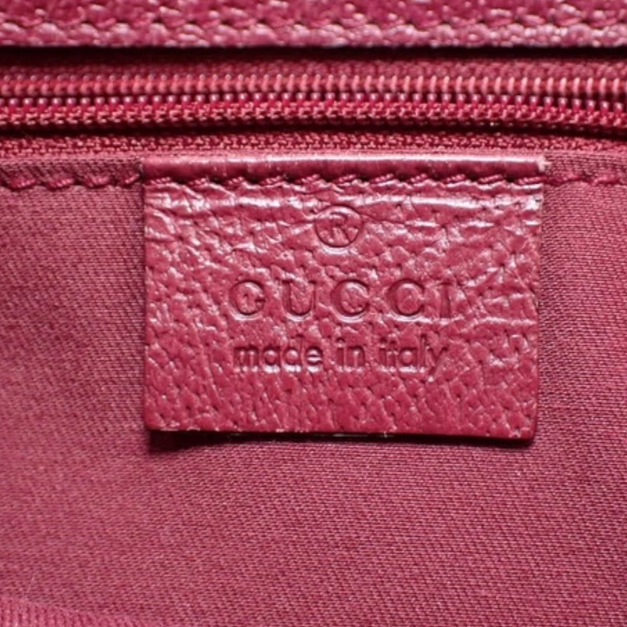 GUCCI GG CANVAS TOTE – BURGUNDY TRIM