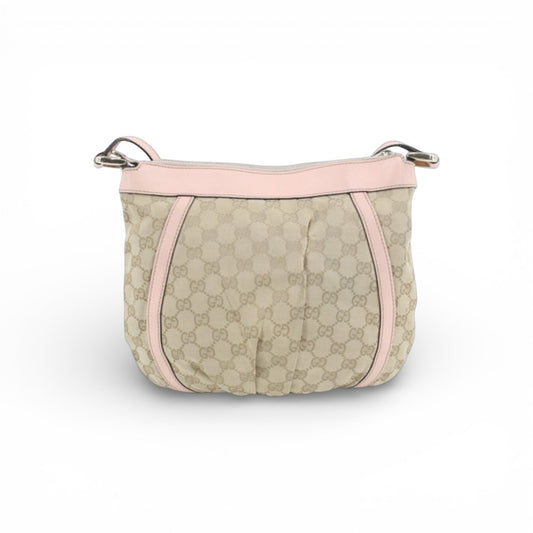 Gucci GG Canvas Crossbody – Pink Trim