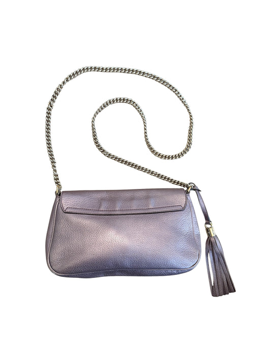 Gucci Soho Metallic Mauve Leather Chain Shoulder Bag