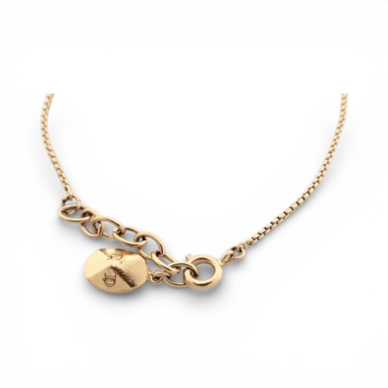Dior Gold-Tone Bracelet with Crystal Charm