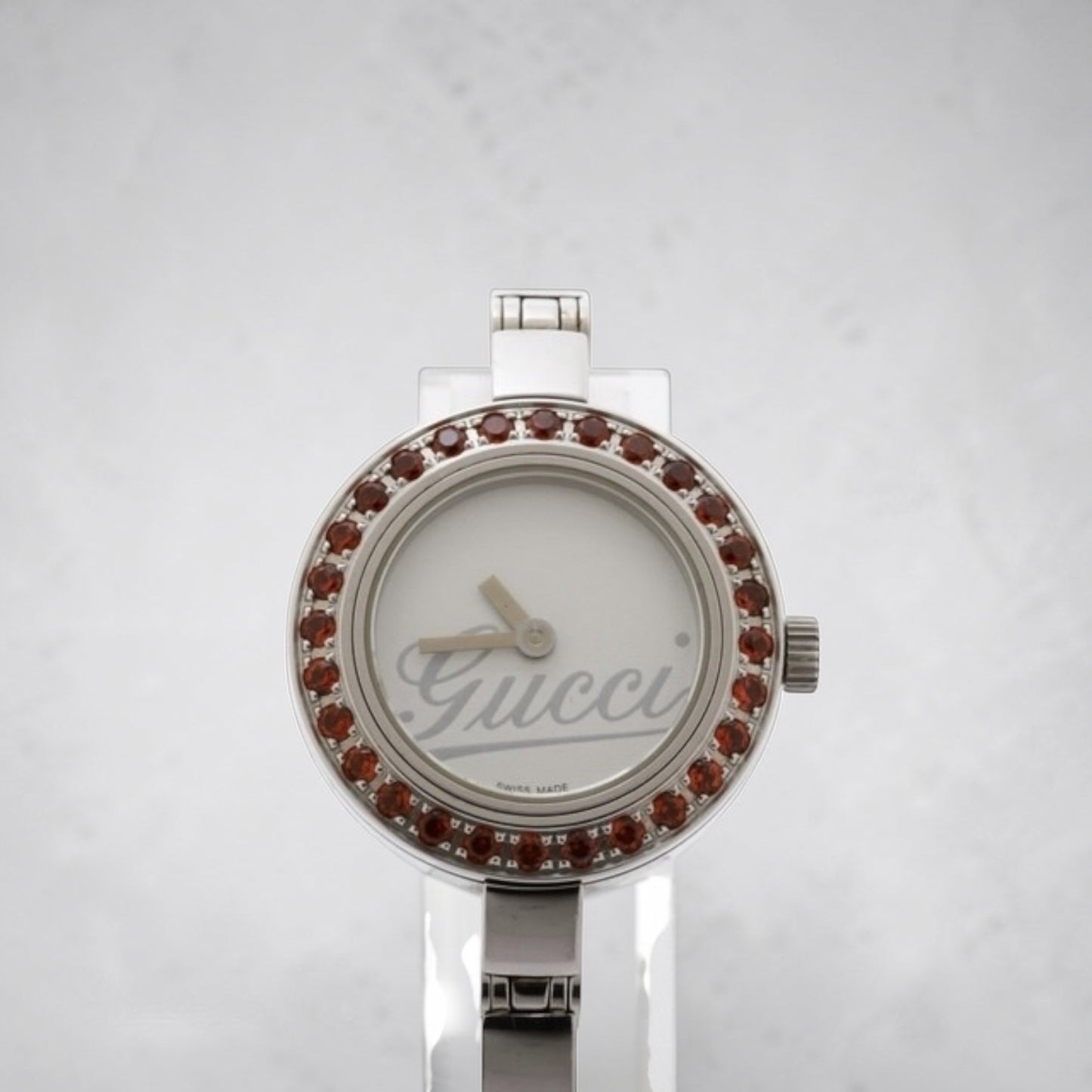 Gucci Crystal Bezel Watch (Red)