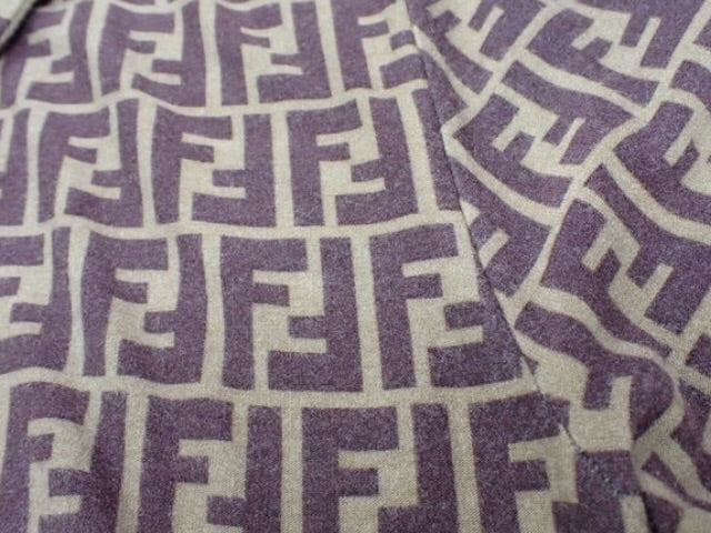Authentic Fendi FF Knit Polo Top | Brown Monogram