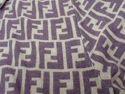 Authentic Fendi FF Knit Polo Top | Brown Monogram