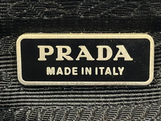 Prada Nylon Triangle Logo Clutch