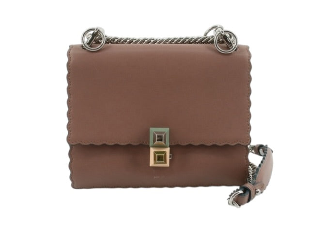 FENDI SCALLOPED LEATHER BAG