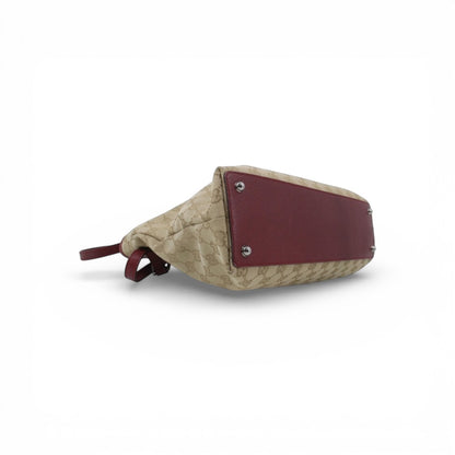GUCCI GG CANVAS TOTE – BURGUNDY TRIM