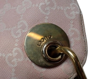 GUCCI PINK MONOGRAM SHOULDER BAG
