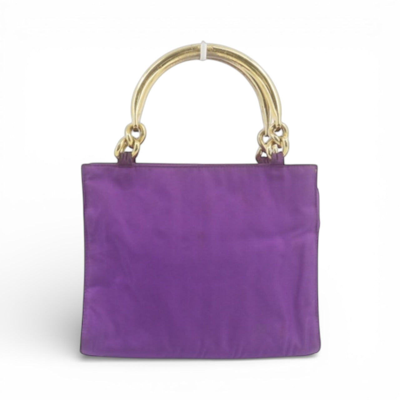 Prada Nylon Tote with Gold Handles
