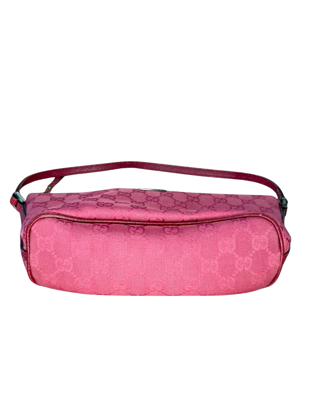 GUCCI Pink GG Canvas Boat Shoulder Bag