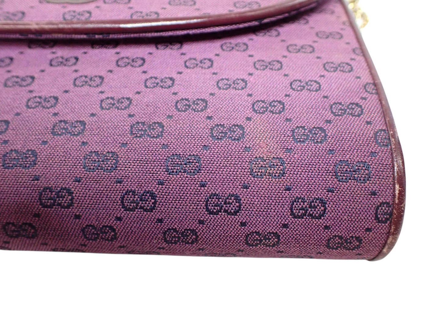 Gucci GG Monogram Chain Shoulder Bag – Purple