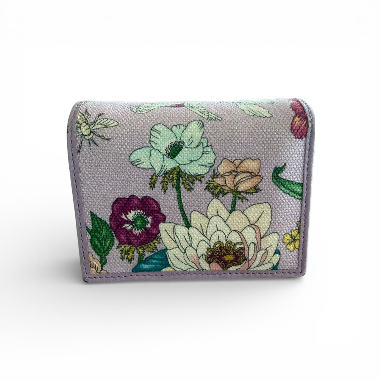 Gucci Limited Edition Floral GG Compact Wallet – Lilac