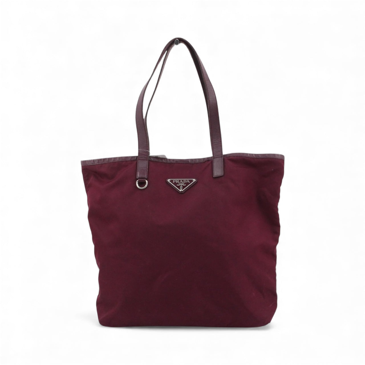 Prada Burgundy Nylon Tote