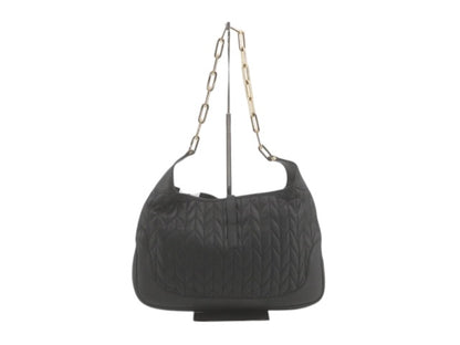 Gucci Tom Ford Era Jackie Matelassé Black Leather Chain Shoulder Bag