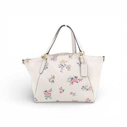 Coach White Floral Tote