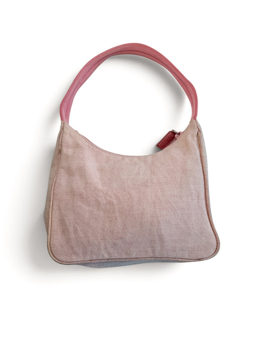 PRADA PINK CANVAS HANDBAG