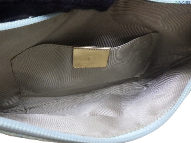 Gucci GG Shimmer Canvas Baguette Shoulder Bag