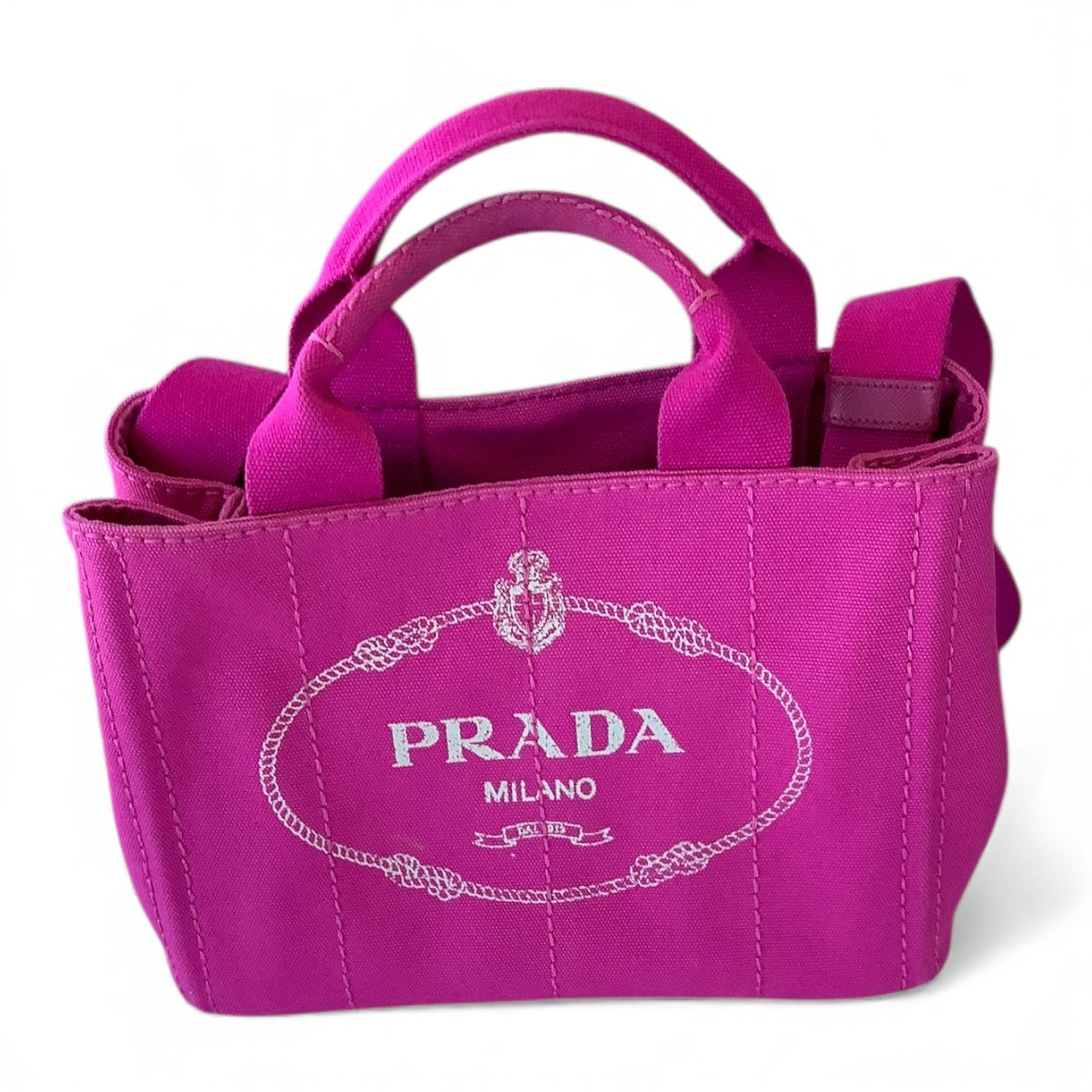 PRADA PINK CANVAS TOTE