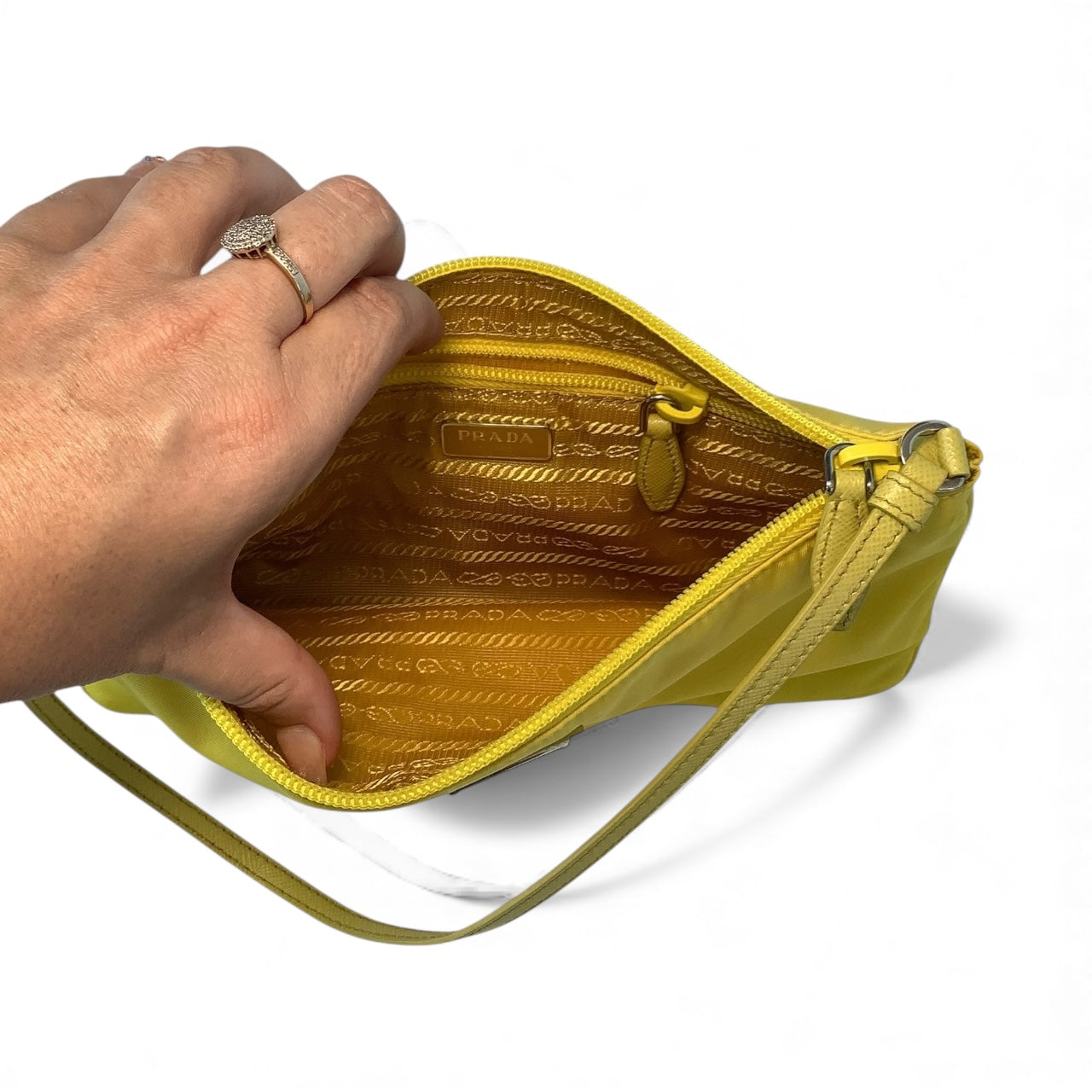 Prada Tessuto Nylon Mini Shoulder Bag – Lemon Yellow