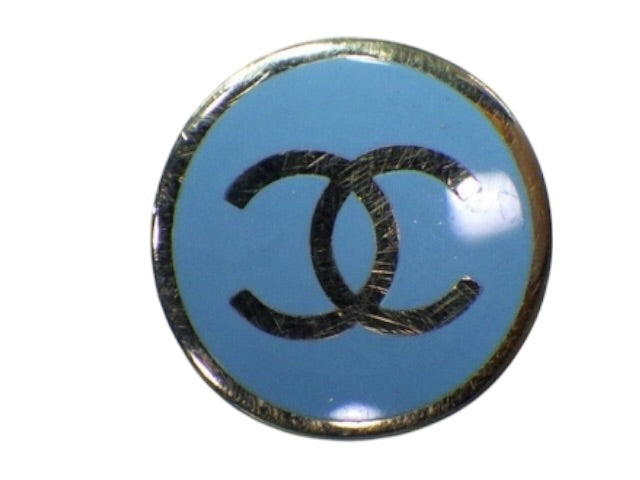 CHANEL LIGHT BLUE COSMETIC POUCH