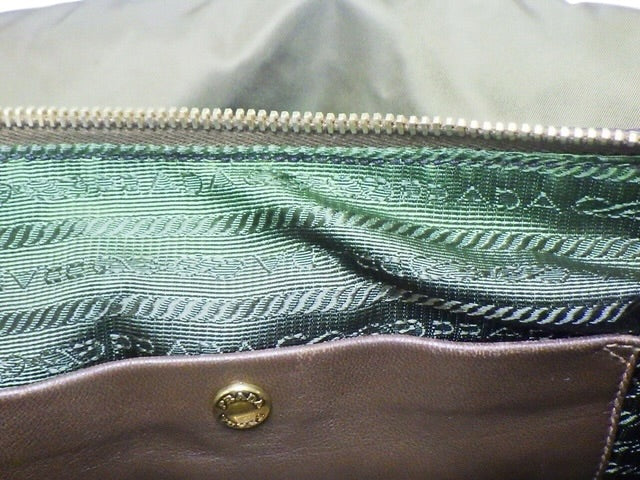 Prada Tessuto Nylon Shoulder Bag – Khaki
