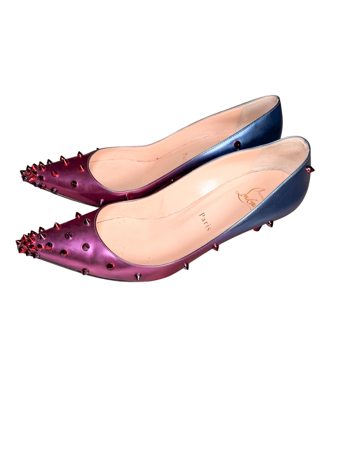 Christian Louboutin Spike Pumps – Blue/Purple Gradient size 38