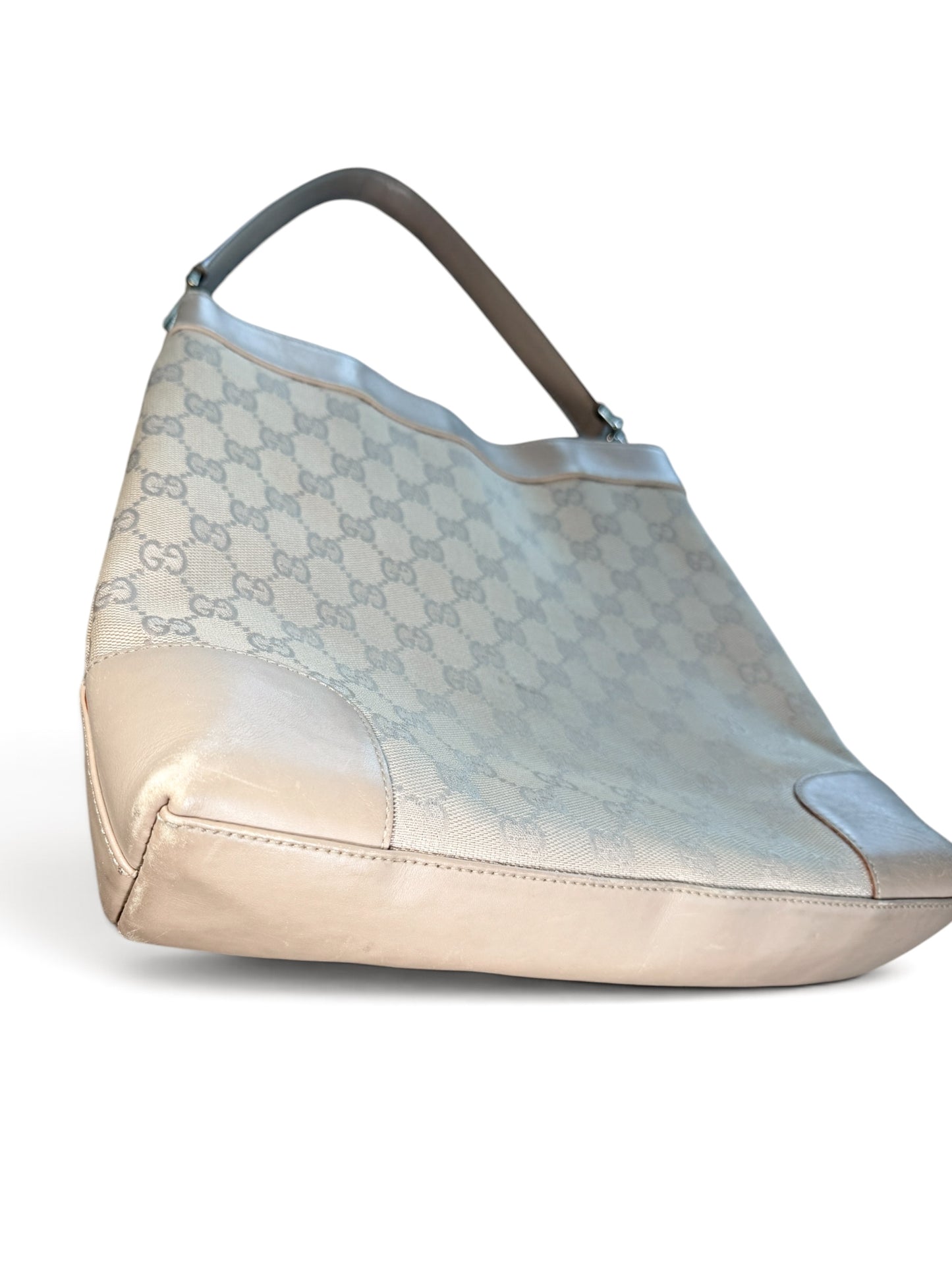 Gucci GG Canvas Shoulder Bag – Beige