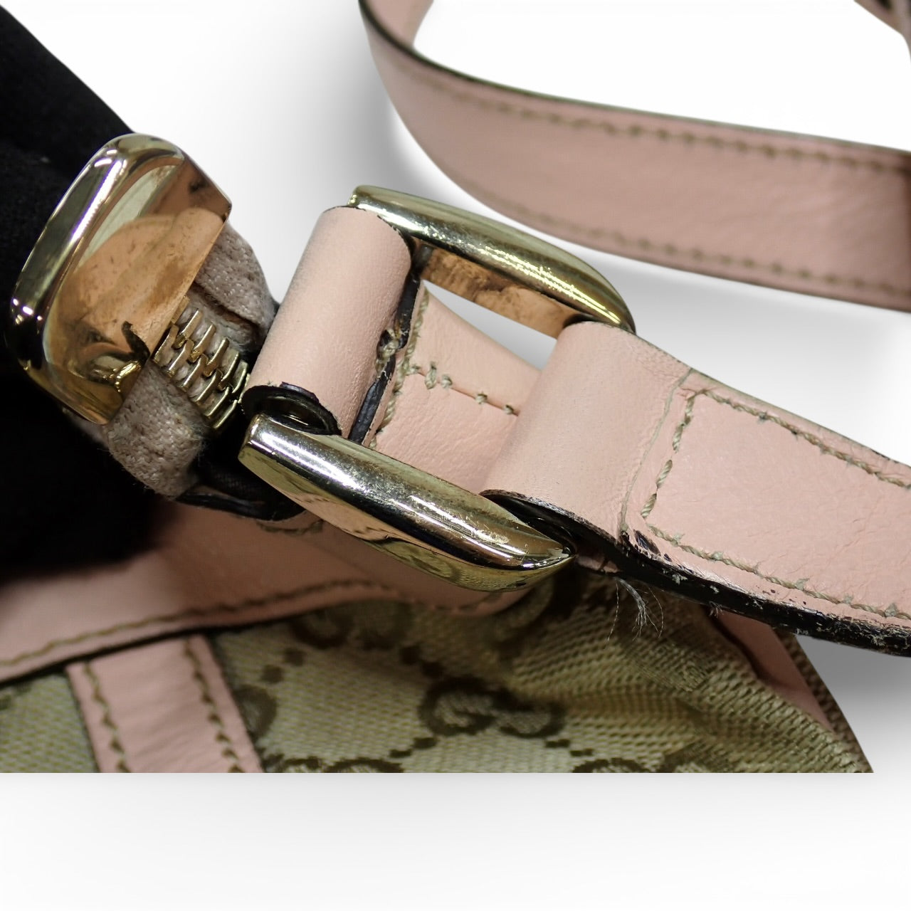 Gucci GG Canvas Crossbody – Pink Trim