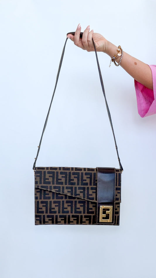 Fendi Zucca Canvas Shoulder/cross body Bag (Vintage FF Monogram)