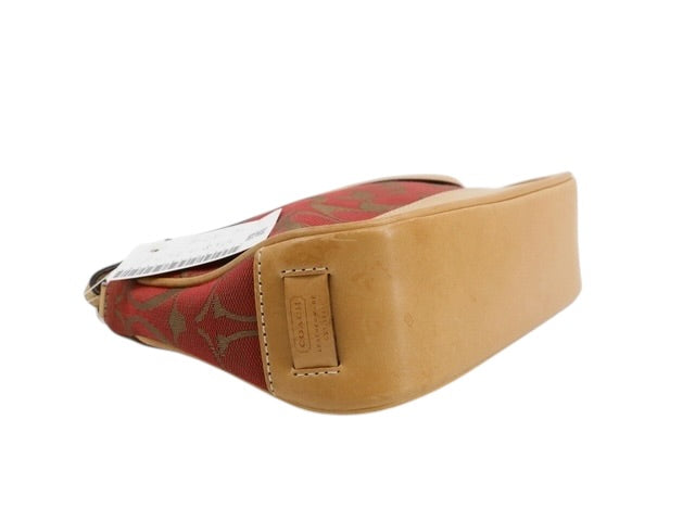 Coach Red and Gold Signature Shoulder Bag