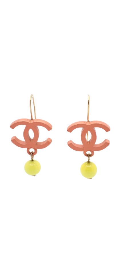 Chanel CC Drop Earrings