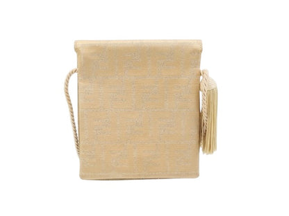 Fendi Zucca Tassel Crossbody Bag – Champagne Gold