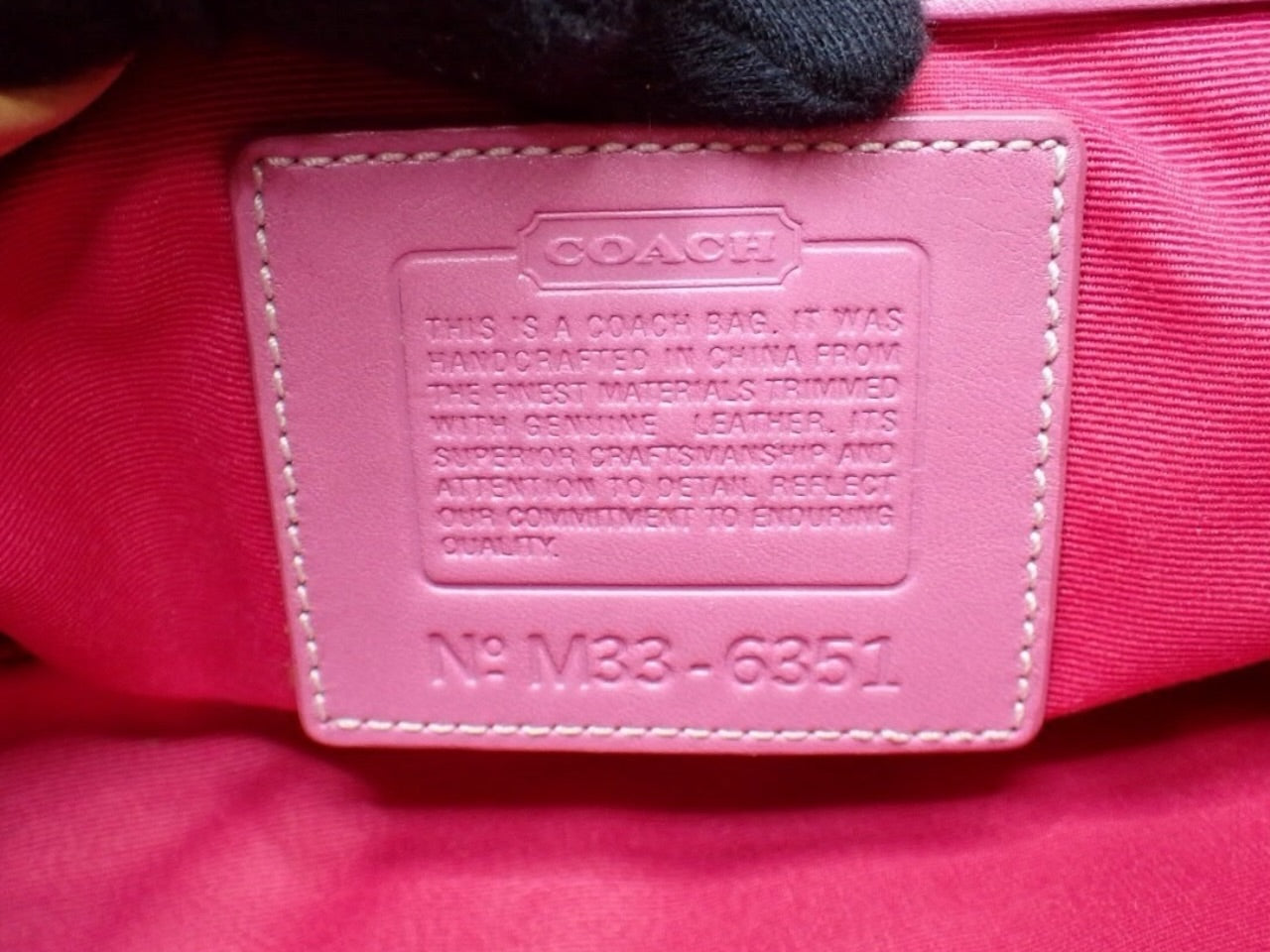 Coach Signature Tote – Pink Trim