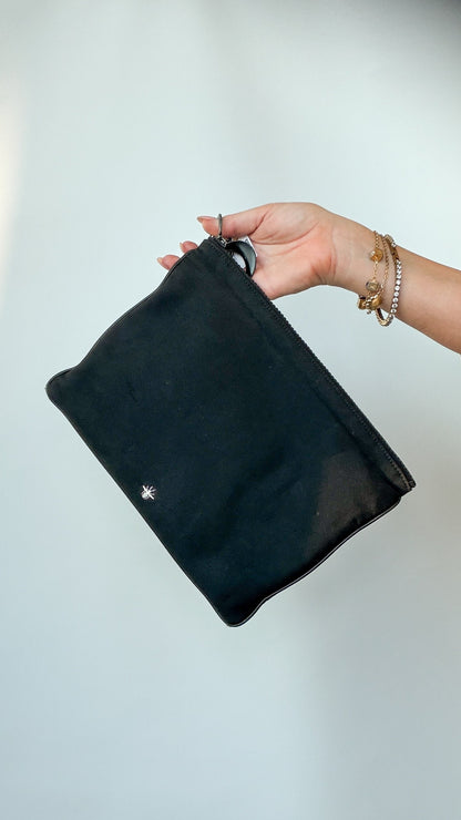 Christian Dior Black Rubber Patch Clutch