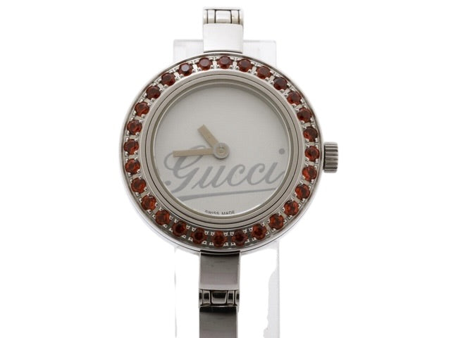 Gucci Crystal Bezel Watch (Red)