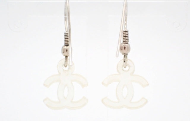 Chanel Coco Mark Clear Earrings