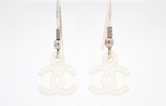 Chanel Coco Mark Clear Earrings
