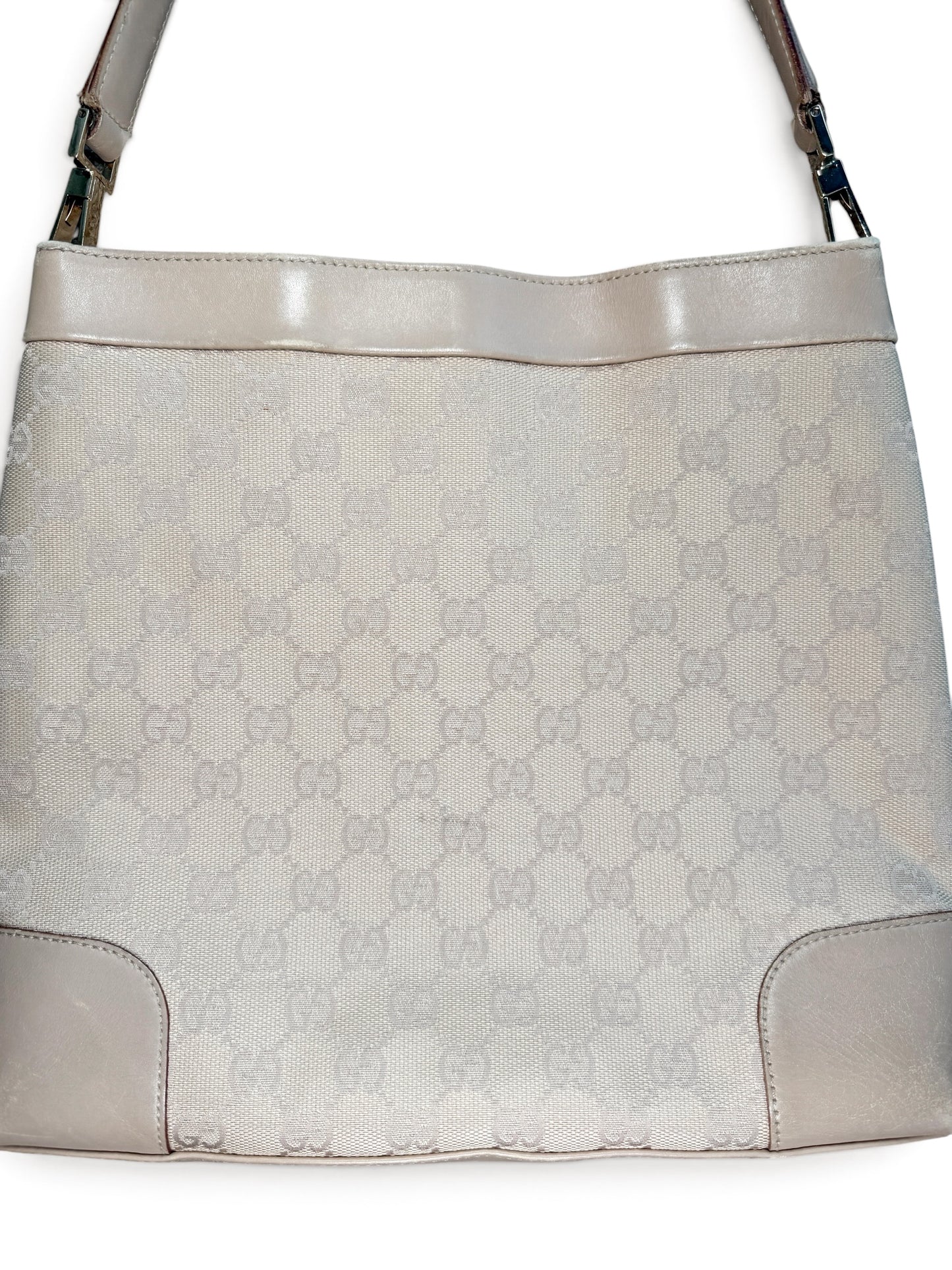 Gucci GG Canvas Shoulder Bag – Beige
