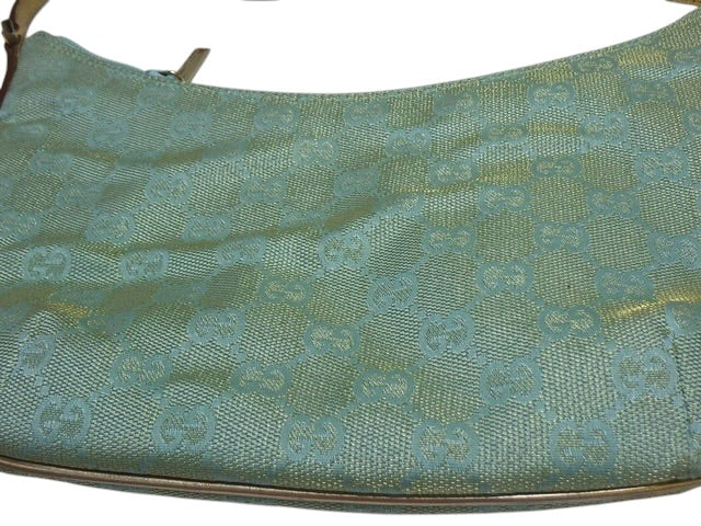 Gucci GG Shimmer Canvas Baguette Shoulder Bag