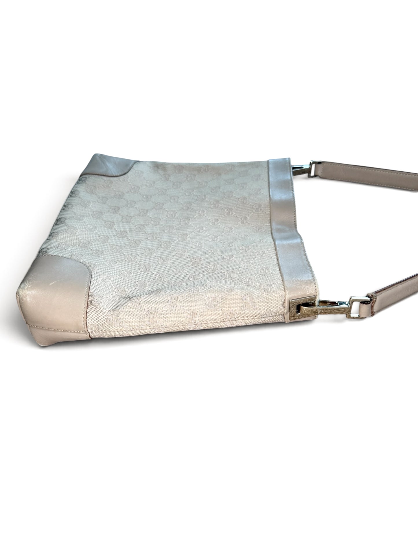 Gucci GG Canvas Shoulder Bag – Beige