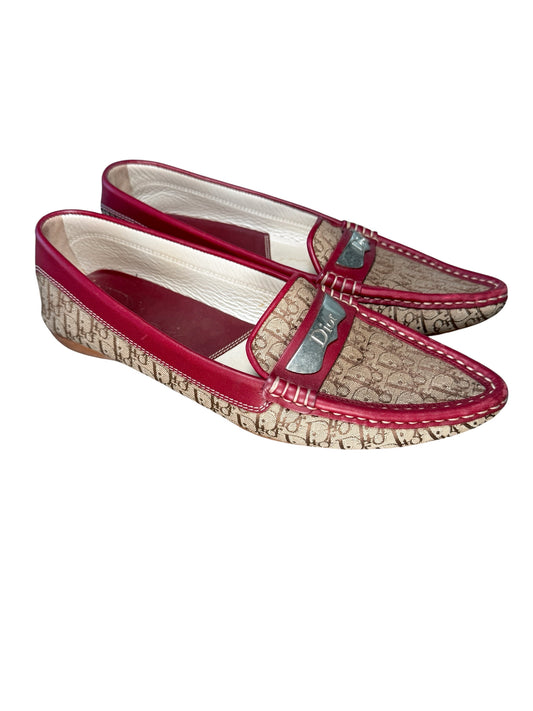 CHRISTIAN DIOR TROTTER MONOGRAM LOAFERS – SIZE 38