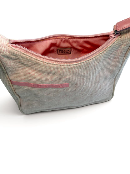 PRADA PINK CANVAS HANDBAG