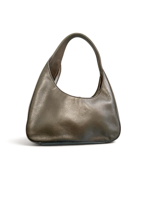 Prada Metallic Leather Hobo Bag – Champagne