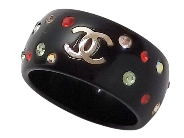 Chanel Coco Rhinestone Black Ring