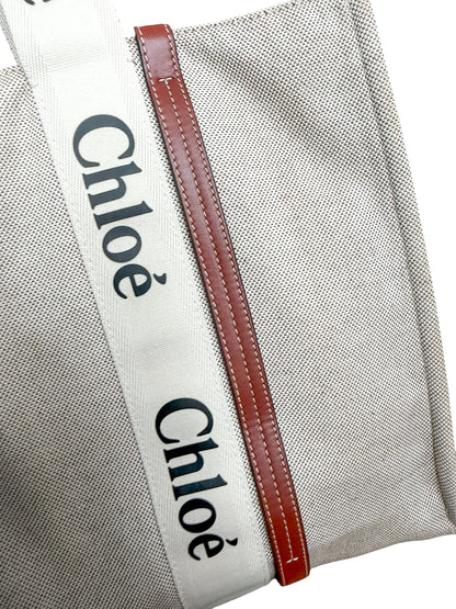 Chloé Woody Canvas Tote
