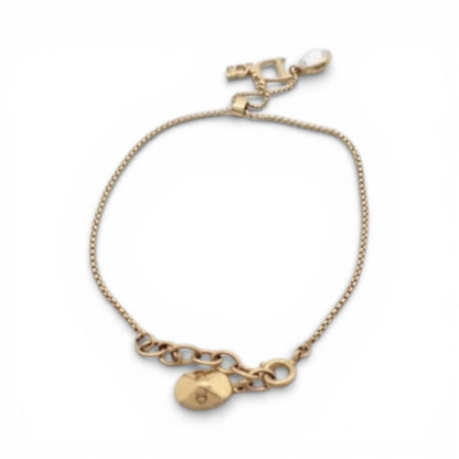 Dior Gold-Tone Bracelet with Crystal Charm