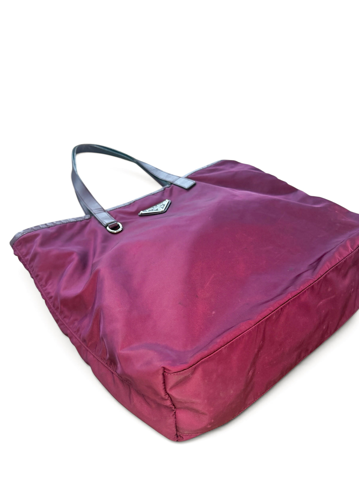 Prada Burgundy Nylon Tote